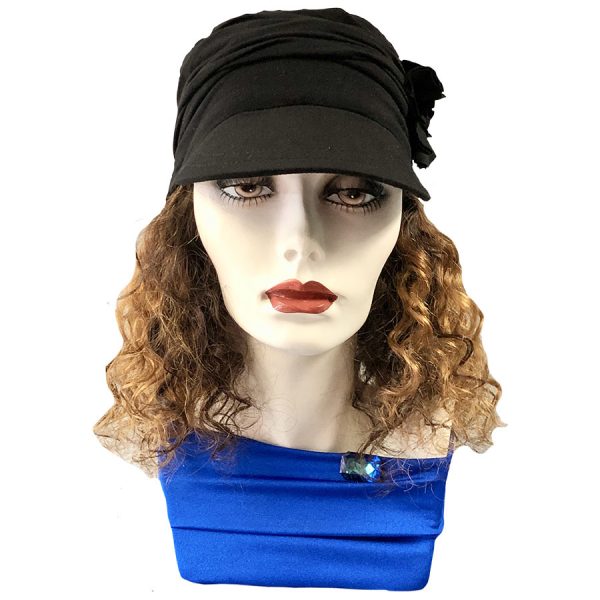 Hat with Hair Attached for Women