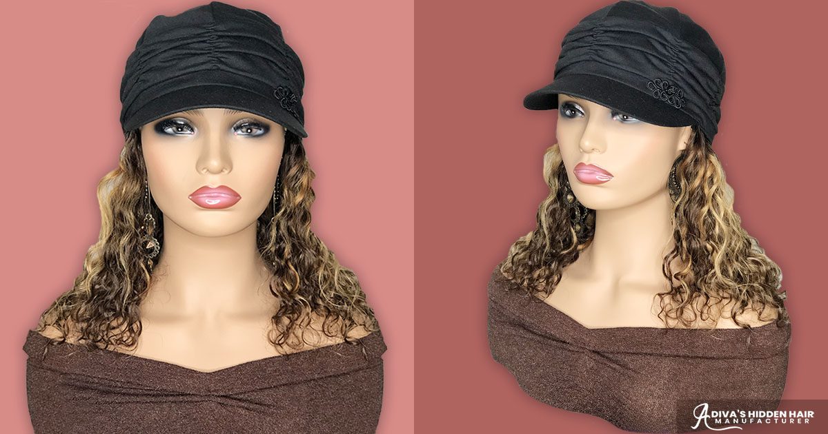 Fashion Hats With Hair Attached For Women