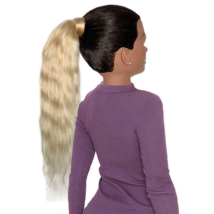 Blonde Wavy Chinese Hair Ponytail