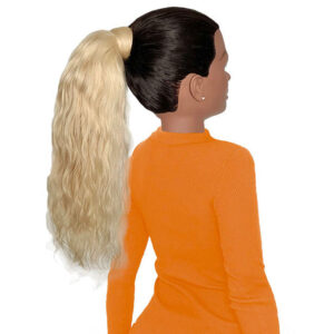 16" Human Hair Ponytail Extension Luscious Blonde Indian Hair