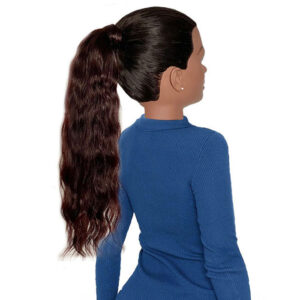 16" Human Hair Ponytail Extension Dark Auburn Indian Hair