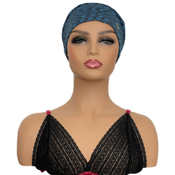 Blue Pattern Lightweight Bonnet For Cranial Wig Wearers