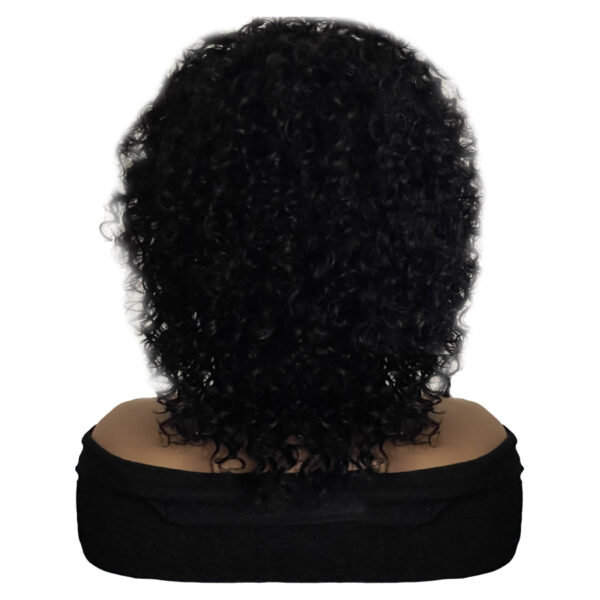 Burgundy Headband Wig 12 inch Curly Black Human Hair Wig