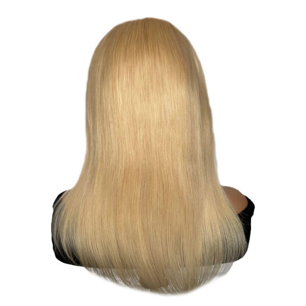 Leopard Print Headband Wig 16 inch Straight Blonde Human Hair Wig