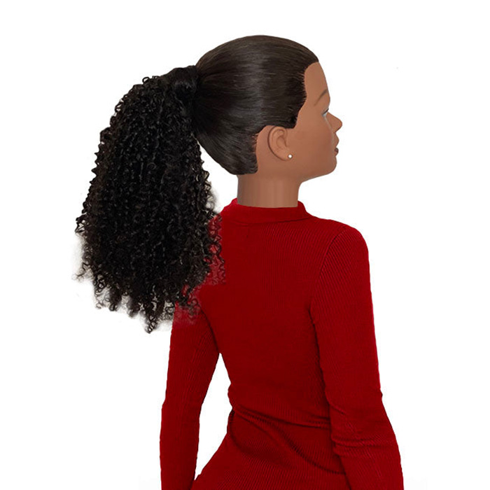 1B Tight Curl Chinese Hair Ponytail