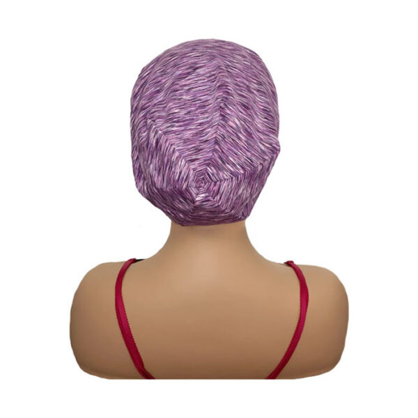 Purple Pattern Lightweight Bonnet For Cranial Wig Wearers