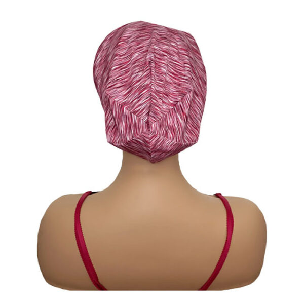 Red Pattern Lightweight Bonnet For Cranial Wig Wearers