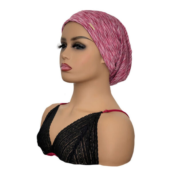 Red Pattern Lightweight Bonnet For Cranial Wig Wearers