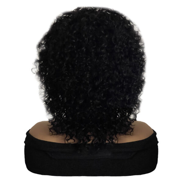 Scarf Headband Wig 14 inch Curly Black Human Hair Wig