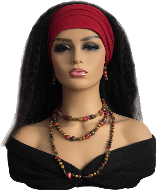 Kinky Black Hair Headband Wig