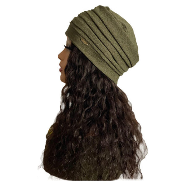 Women's Sage Turban with 16" Black Straight Hair Attached