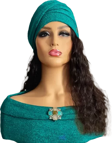 Turbans with Hair Attached For Cancer Patients